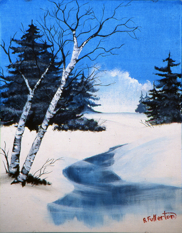 A winter scene painted in my teens.