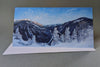 I love Mount Willard, perched above Crawford Notch in New Hampshire's White Mountains. Winter is a wonderful time to climb it, as not quite so many other hikers are out and about. Panoramic 4x8" greeting cards. High quality prints of paintings on archival felted cardstock. Certified by the Forest Stewardship Council.