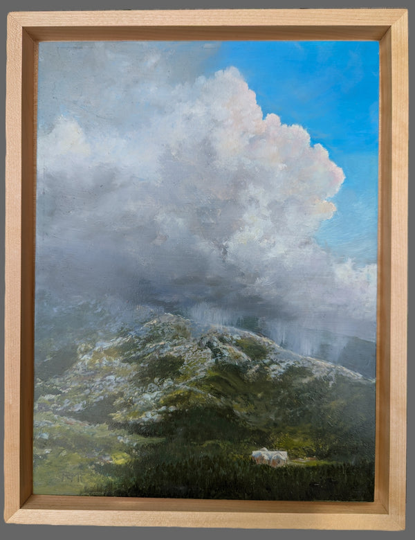 "Shelter from the Storm," 9x12 inch oil on panel painting