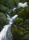 "Cloudland Falls," 9x12 inch oil painting on panel