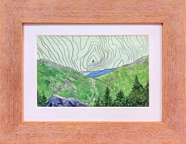 Mount Willard Series #15, 3.5x5.5 inch gouache on paper painting (SOLD)