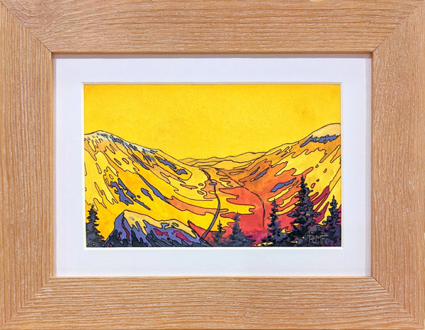 Mount Willard Series #07, 3.5x5.5 inch gouache on paper painting