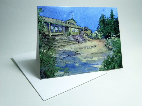 Zealand Falls Hut, small blank greeting card