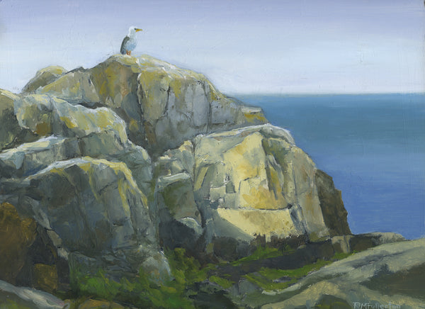 "Rocky Lookout," 9x12 inch oil on panel, painted at Appledore Island, Maine.