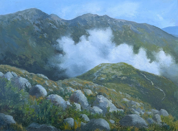 "Adams and Madison from the Mount Washington Auto Road" 9x12 inch oil painting on panel (SOLD)