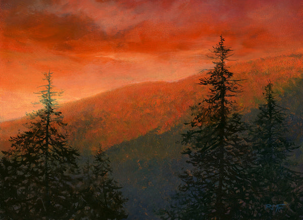 Sunrises and sunsets in the mountains come in all levels of intensity, from mellow and peachy to red hot and glowing like embers.