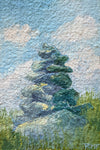 "Cairn Series #11," 3.5x5.5 inch gouache on paper painting