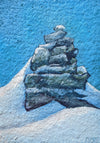 "Cairn Series #26," 3.5x5.5 inch gouache on paper painting