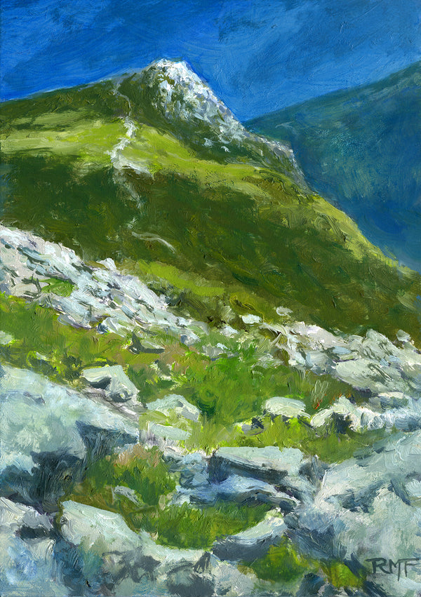 "Last Peak Before the Drop" 5x7 inch oil painting on panel