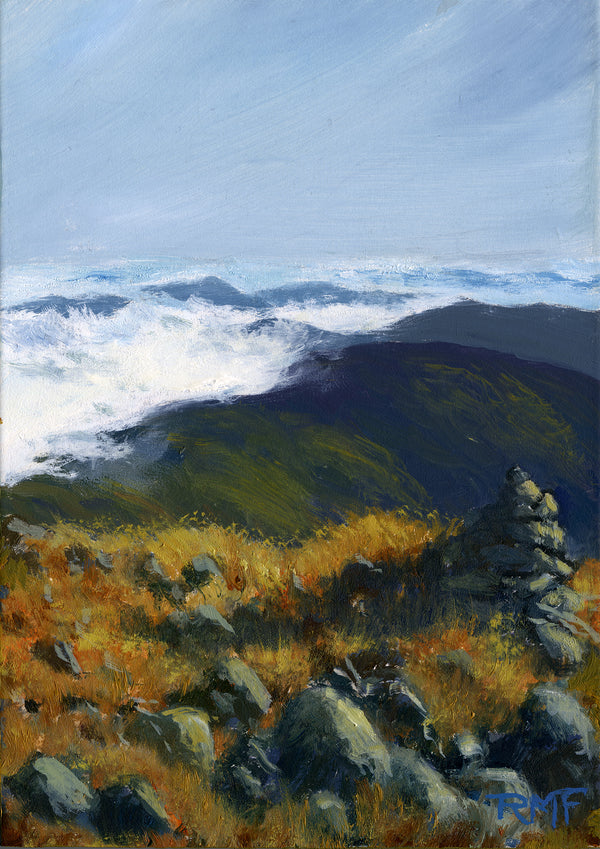 "Sea of Clouds" 5x7 inch oil painting on panel