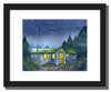 Appalachian Mountain Club Carter Notch Hut, White Mountain National Forest, White Mountains, New Hampshire. Fine art print of a watercolor painting. Gifts for hikers, backpackers, outdoor enthusiasts and huts fans.