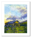 Appalachian Mountain Club Galehead Hut, White Mountain National Forest, White Mountains, New Hampshire. Fine art print of a watercolor painting. Gifts for hikers, backpackers, outdoor enthusiasts and huts fans.