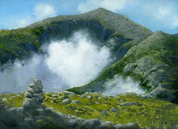 "Among the Clouds," 9x12 inch oil on panel painting